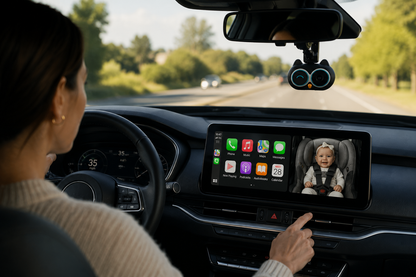 REARSIGHT Car Baby Monitor System with Split Screen Wide Angle Rear Seat Camera and Stable Real-Time Transmission